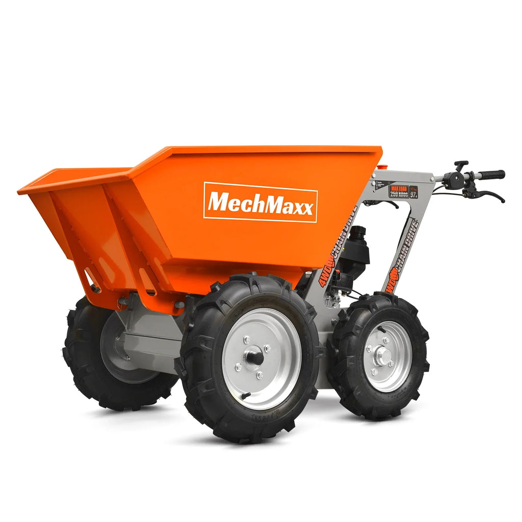 MechMaxx T25 660lb 6.5HP Gas Powered Mini Dumper with 4F+1R Gearbox