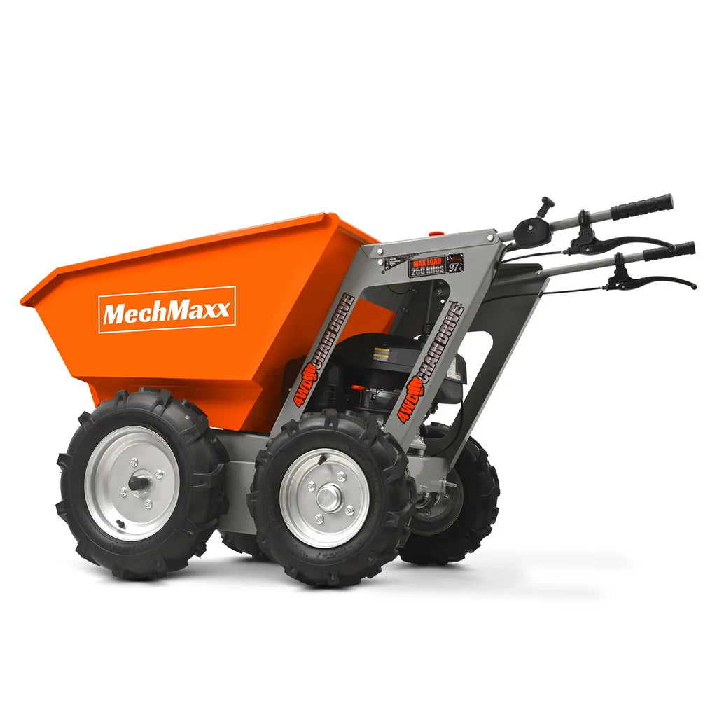 MechMaxx T25 660lb 6.5HP Gas Powered Mini Dumper with 4F+1R Gearbox