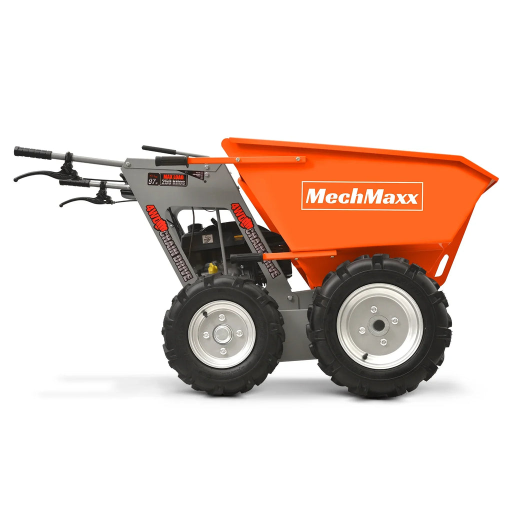MechMaxx T25 660lb 6.5HP Gas Powered Mini Dumper with 4F+1R Gearbox