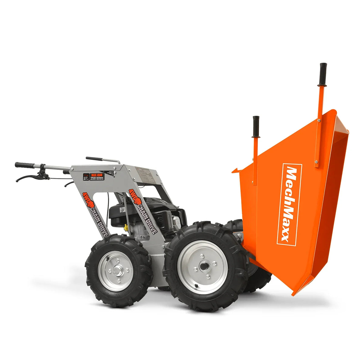 MechMaxx T25 660lb 6.5HP Gas Powered Mini Dumper with 4F+1R Gearbox