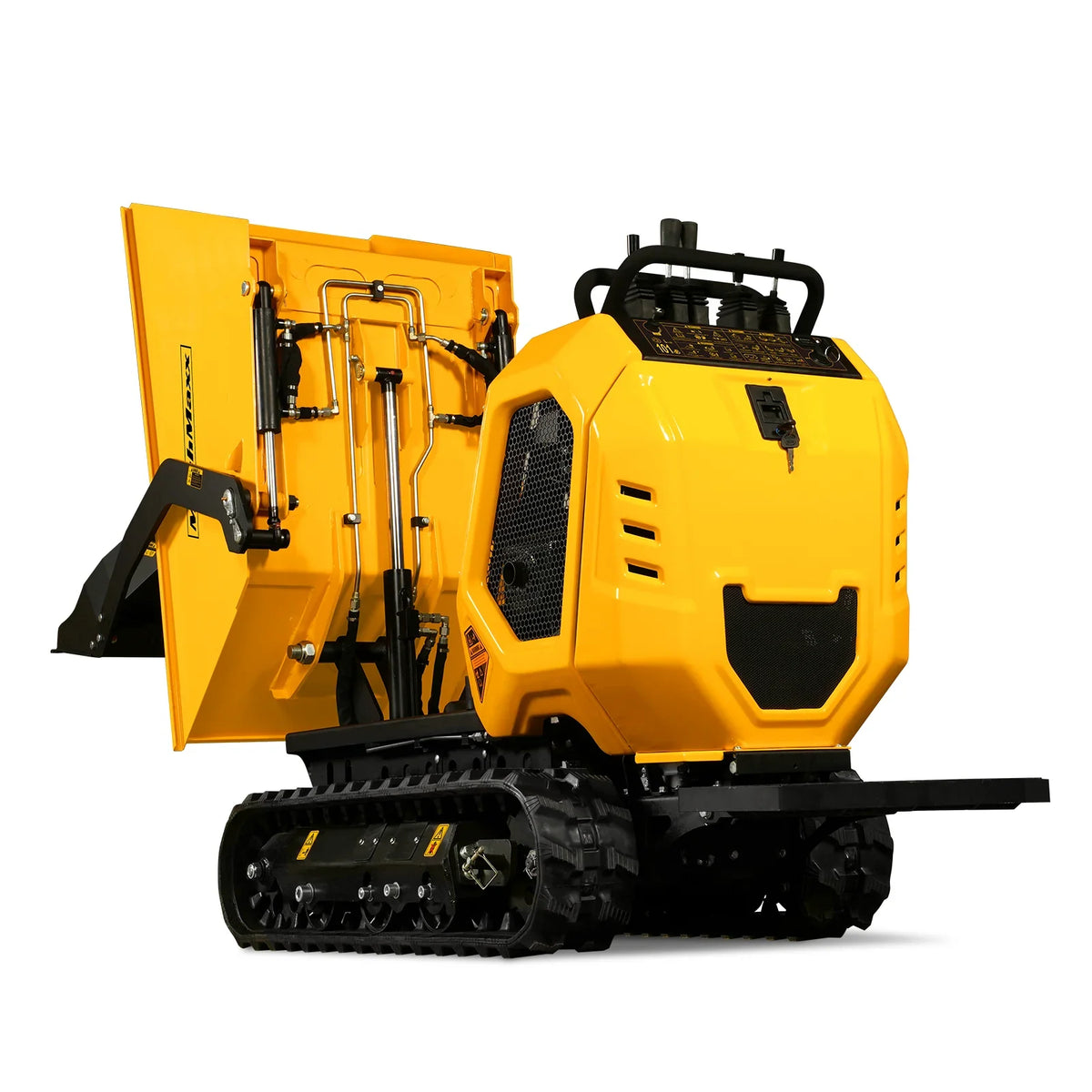 MechMaxx T80 — 1800lb 420cc E-Start Stand-On Hydraulic Track Dumper with Self-Loading