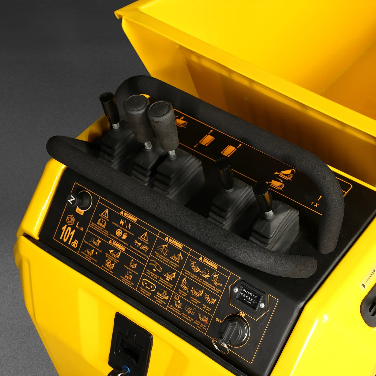 MechMaxx T80 — 1800lb 420cc E-Start Stand-On Hydraulic Track Dumper with Self-Loading