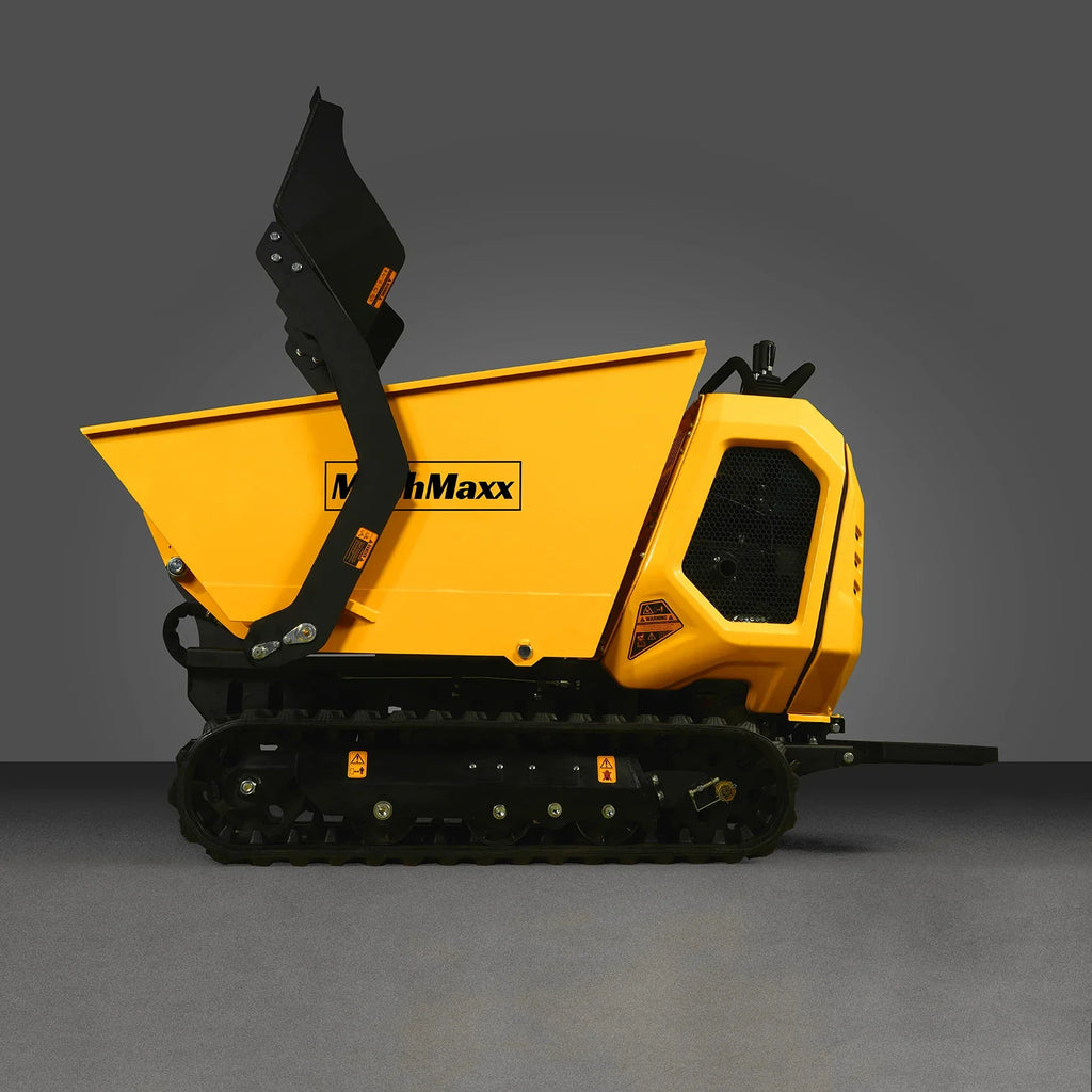 MechMaxx T80 — 1800lb 420cc E-Start Stand-On Hydraulic Track Dumper with Self-Loading