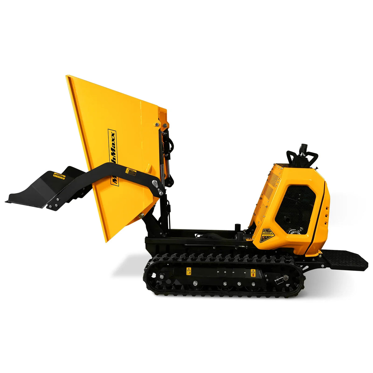 MechMaxx T80 — 1800lb 420cc E-Start Stand-On Hydraulic Track Dumper with Self-Loading