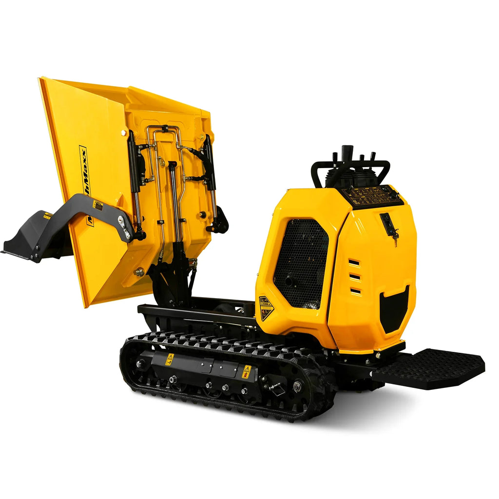 MechMaxx T80 — 1800lb 420cc E-Start Stand-On Hydraulic Track Dumper with Self-Loading