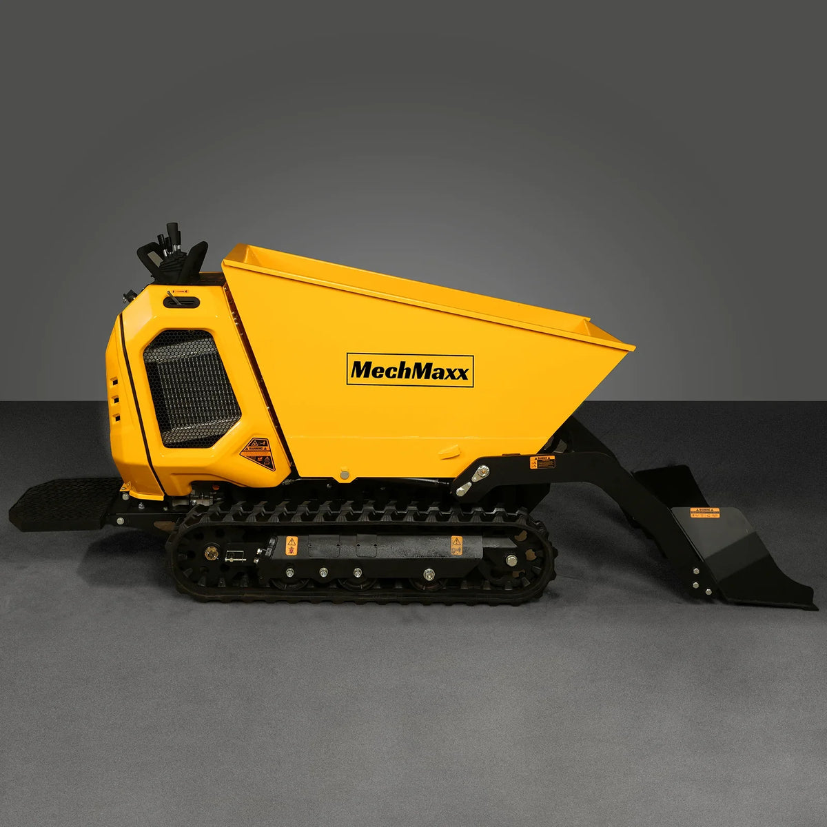 MechMaxx T80 — 1800lb 420cc E-Start Stand-On Hydraulic Track Dumper with Self-Loading