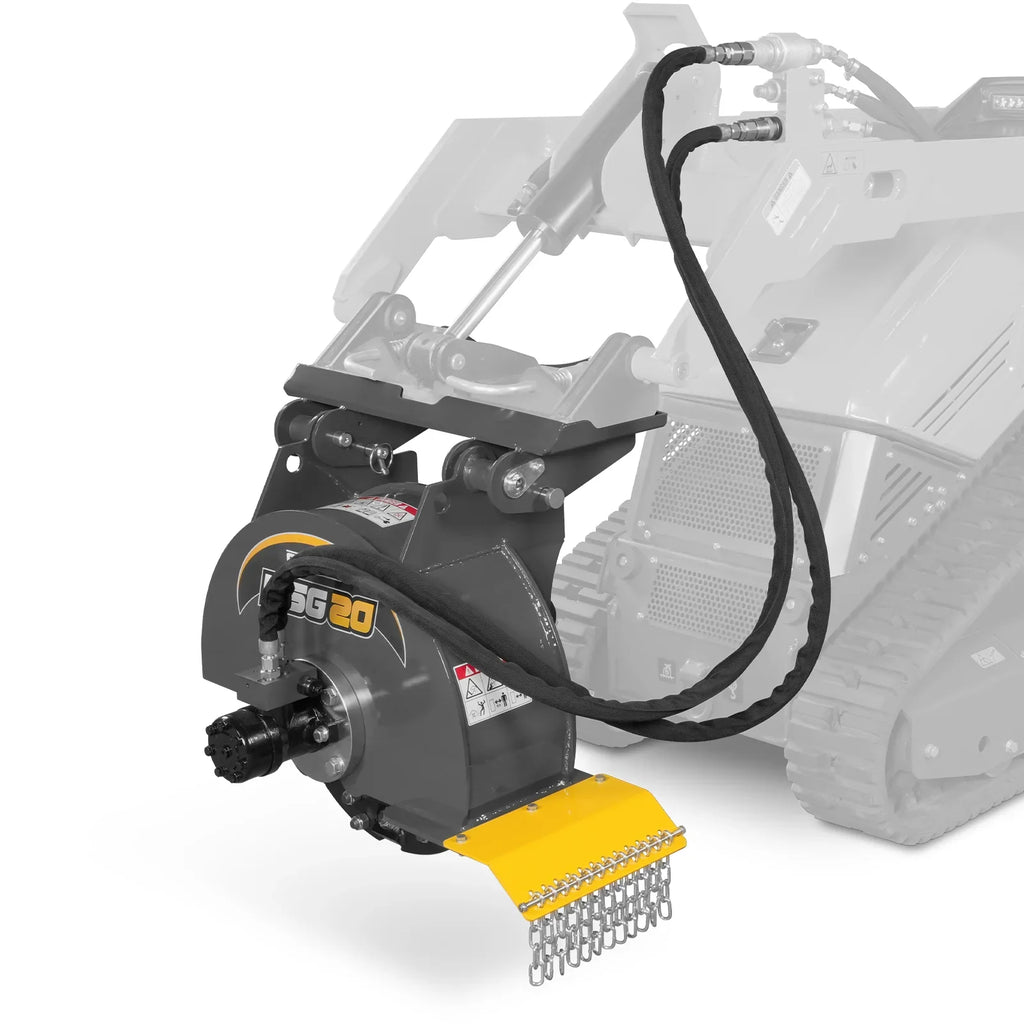 MechMaxx MSG20 20" Flywheel Mini Skid Steer Stump Grinder with 24 Carbide Teeth