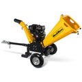 MechMaxx GS1500 15hp Gasoline Engine Self-Feeding Wood Chipper Yellow