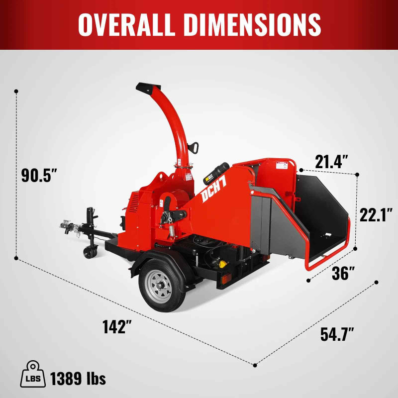 MechMaxx 7" Hydraulic Feed Wood Chipper with ZONSEN Engine