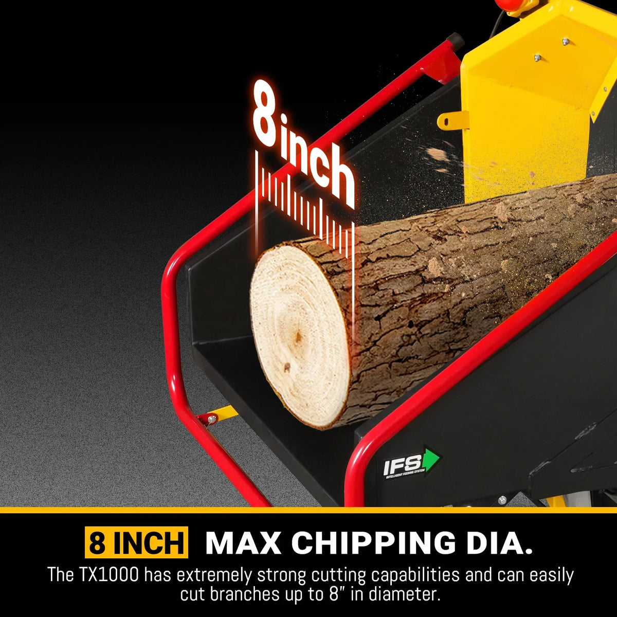 MechMaxx TX1000 - 35HP 1000cc Gas Powered 8-Inch Commercial Wood Chipper