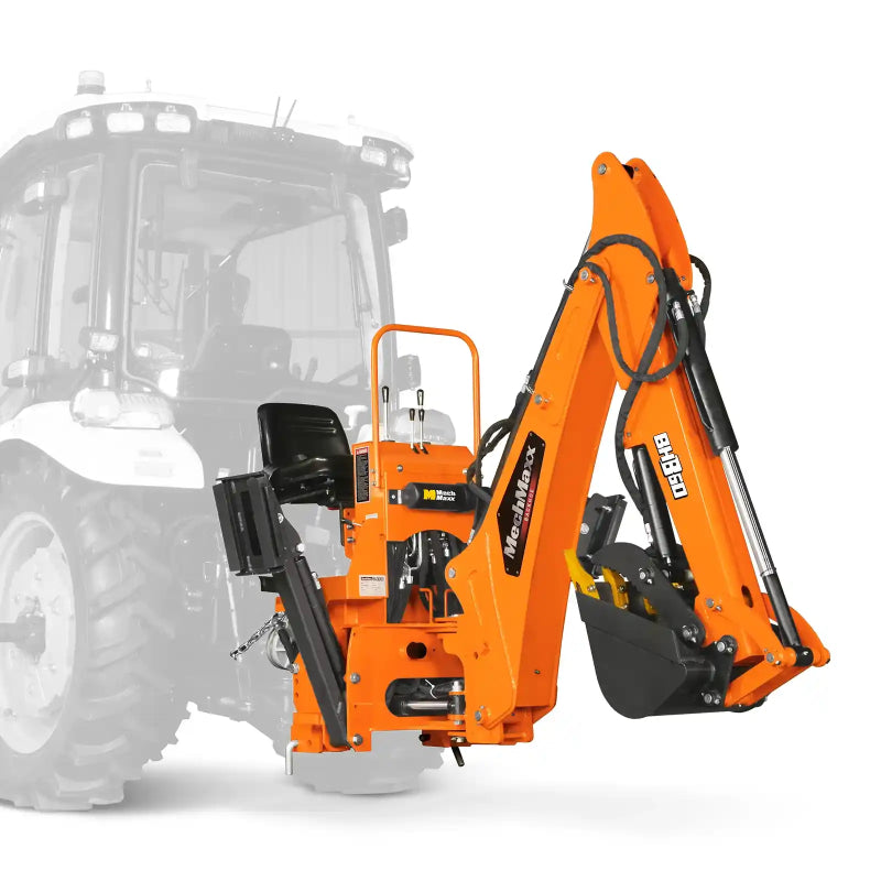 MechMaxx BH680M 9' Tractor Backhoe Attachment with Mechanical Thumb