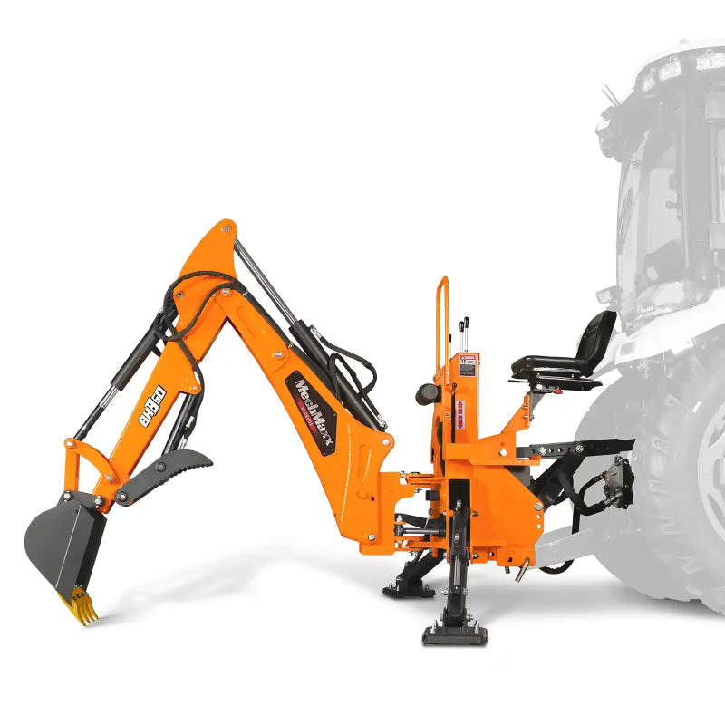 MechMaxx BH680M 9' Tractor Backhoe Attachment with Mechanical Thumb