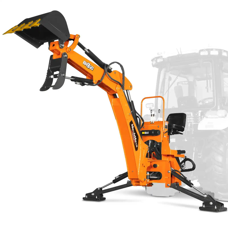 MechMaxx BH680H 9' Tractor Backhoe Attachment with Hydraulic Thumb