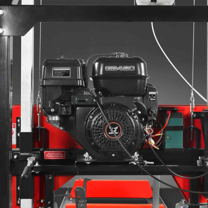 MechMaxx 26" Portable Sawmill, 459cc 15HP E-Start Gasoline Engine