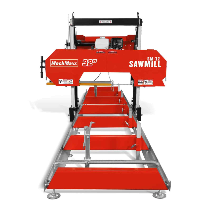 MechMaxx 32" Portable Sawmill, 459cc 15HP E-Start Gasoline Engine