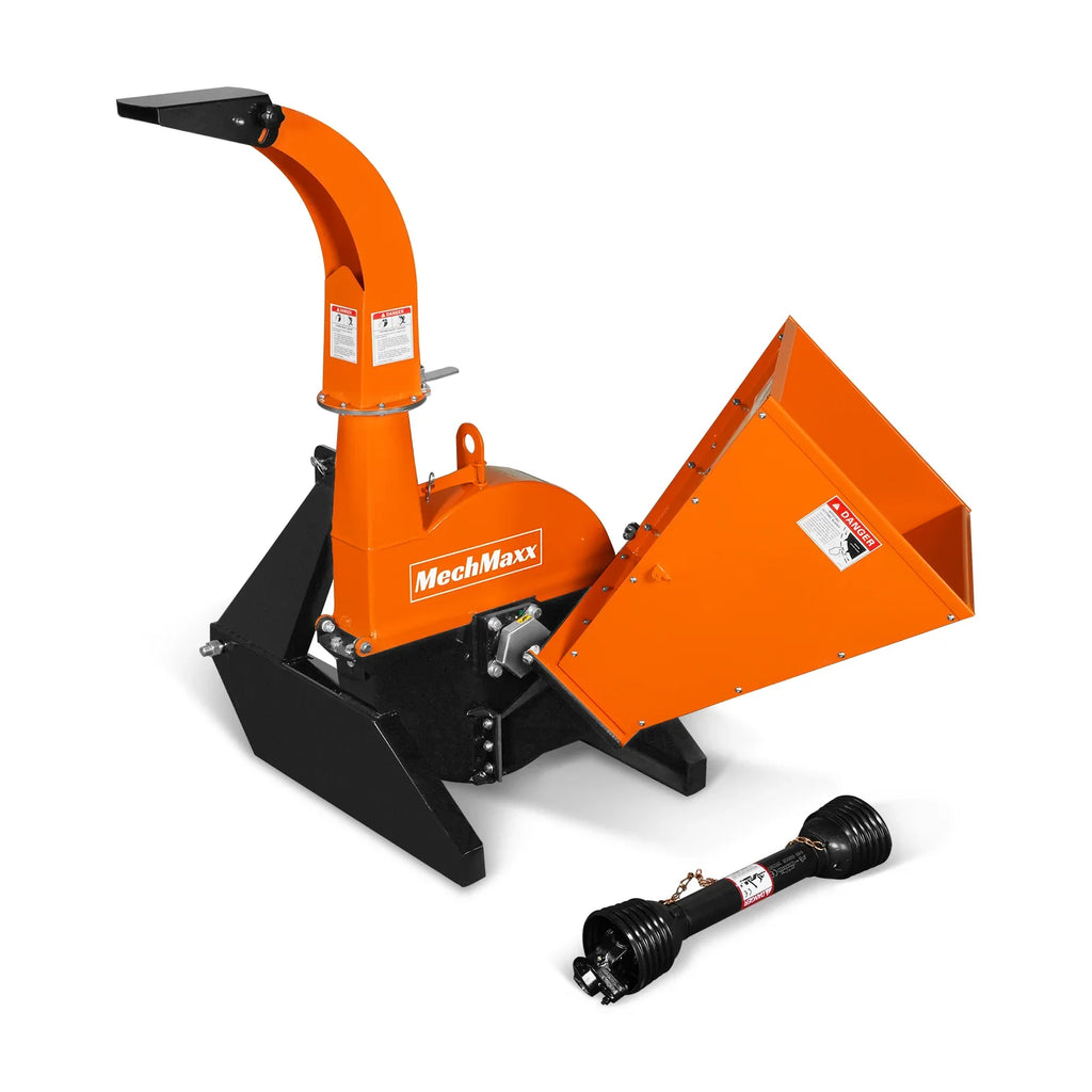 MechMaxx BX42S 3‑Point PTO Wood Chipper Attachment for Tractors Up To 45HP