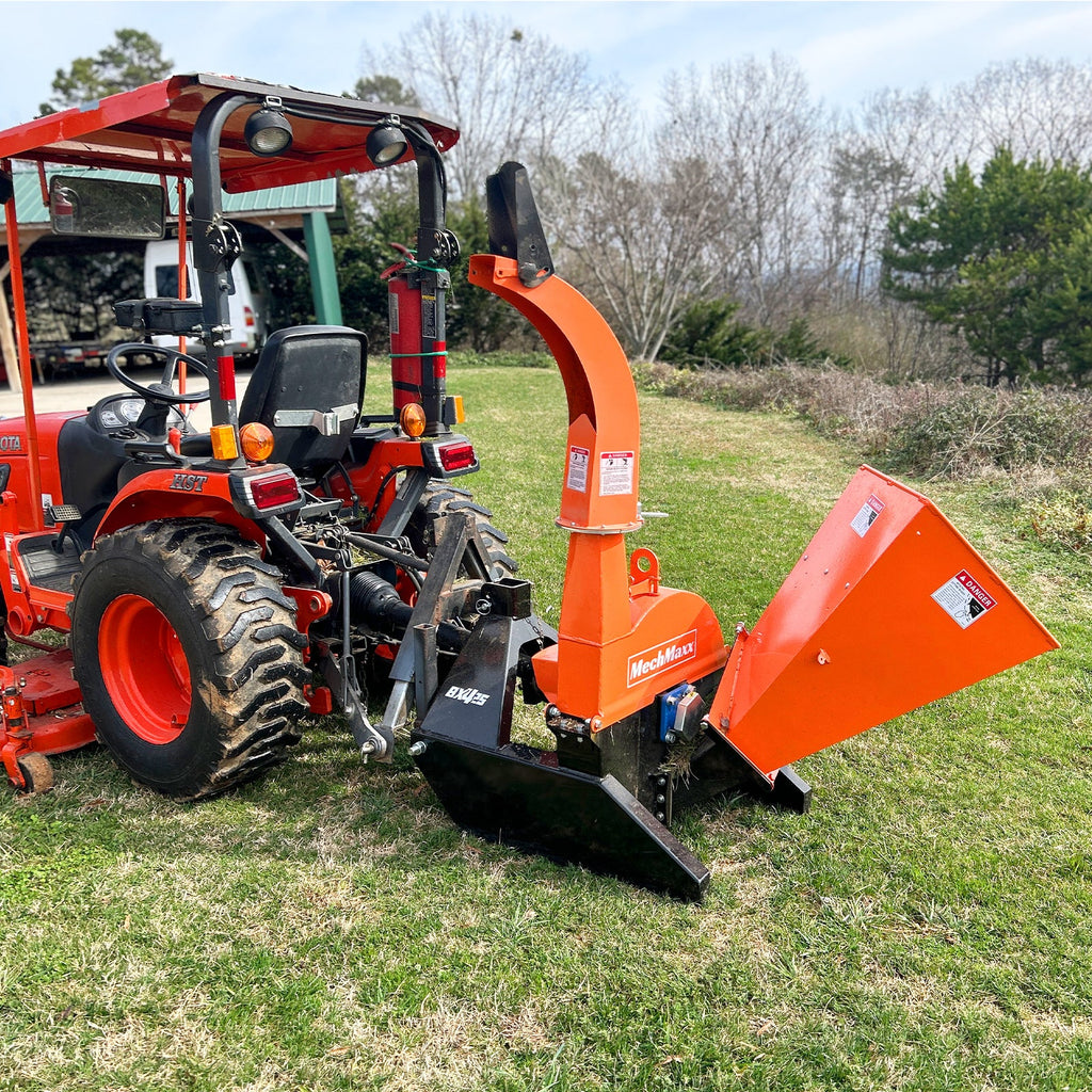 MechMaxx BX42S 3‑Point PTO Wood Chipper Attachment for Tractors Up To 45HP