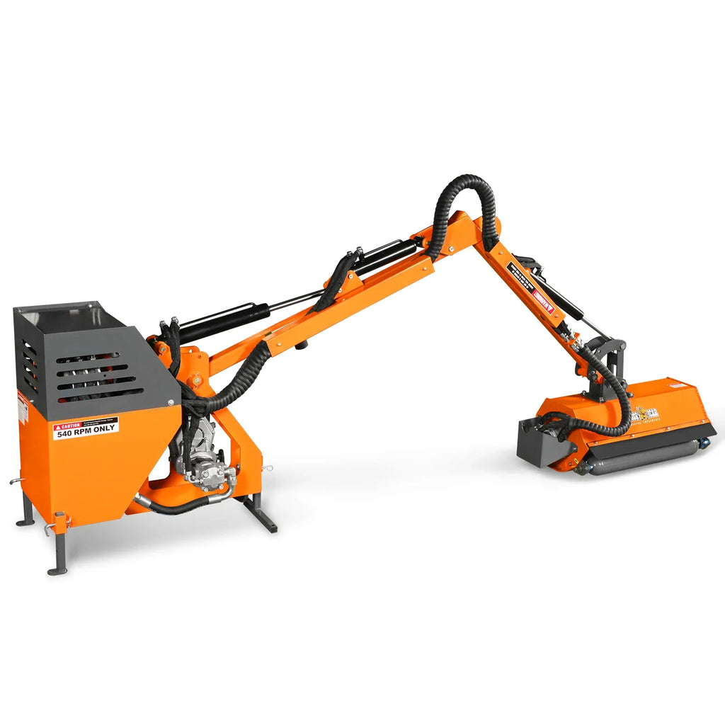 MechMaxx ERM80 3 Point Boom Mower 31.5 Inch Remote Control Operation 11.2 Foot Reach For 20–55HP Tractors