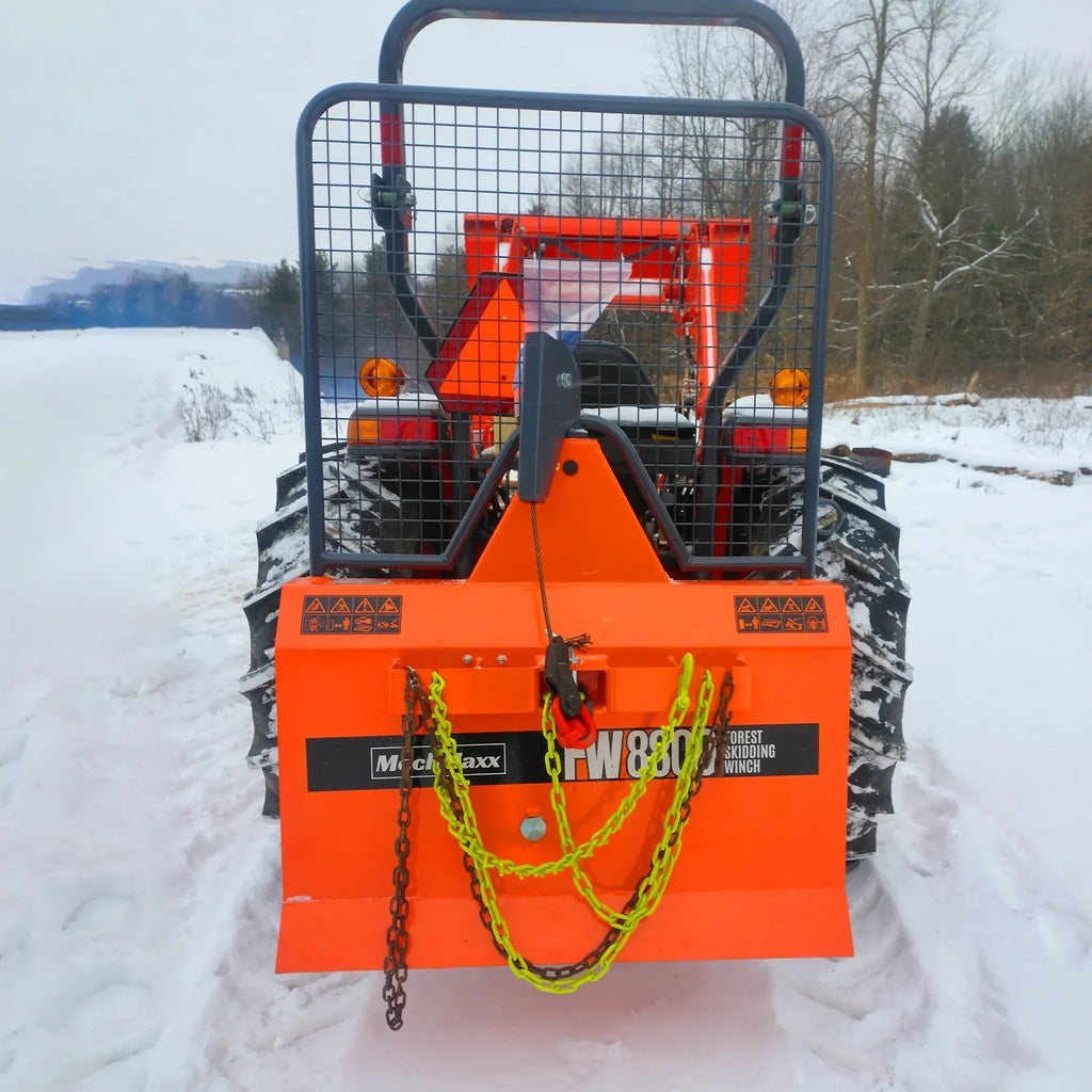 MechMaxx FW8800 8800lb 3-Point Hitch Forestry Logging Winch for 30–50HP Tractors