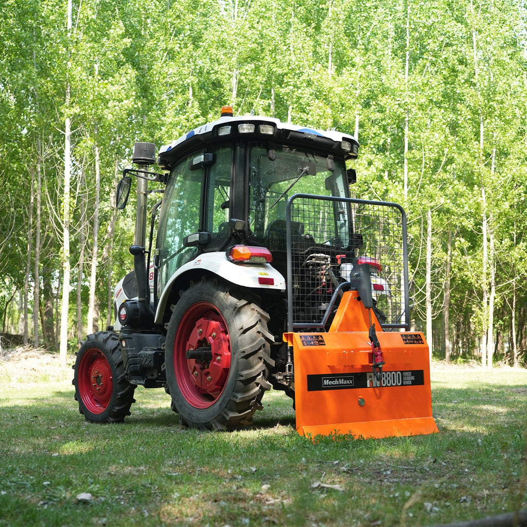 MechMaxx FW8800 8800lb 3-Point Hitch Forestry Logging Winch for 30–50HP Tractors