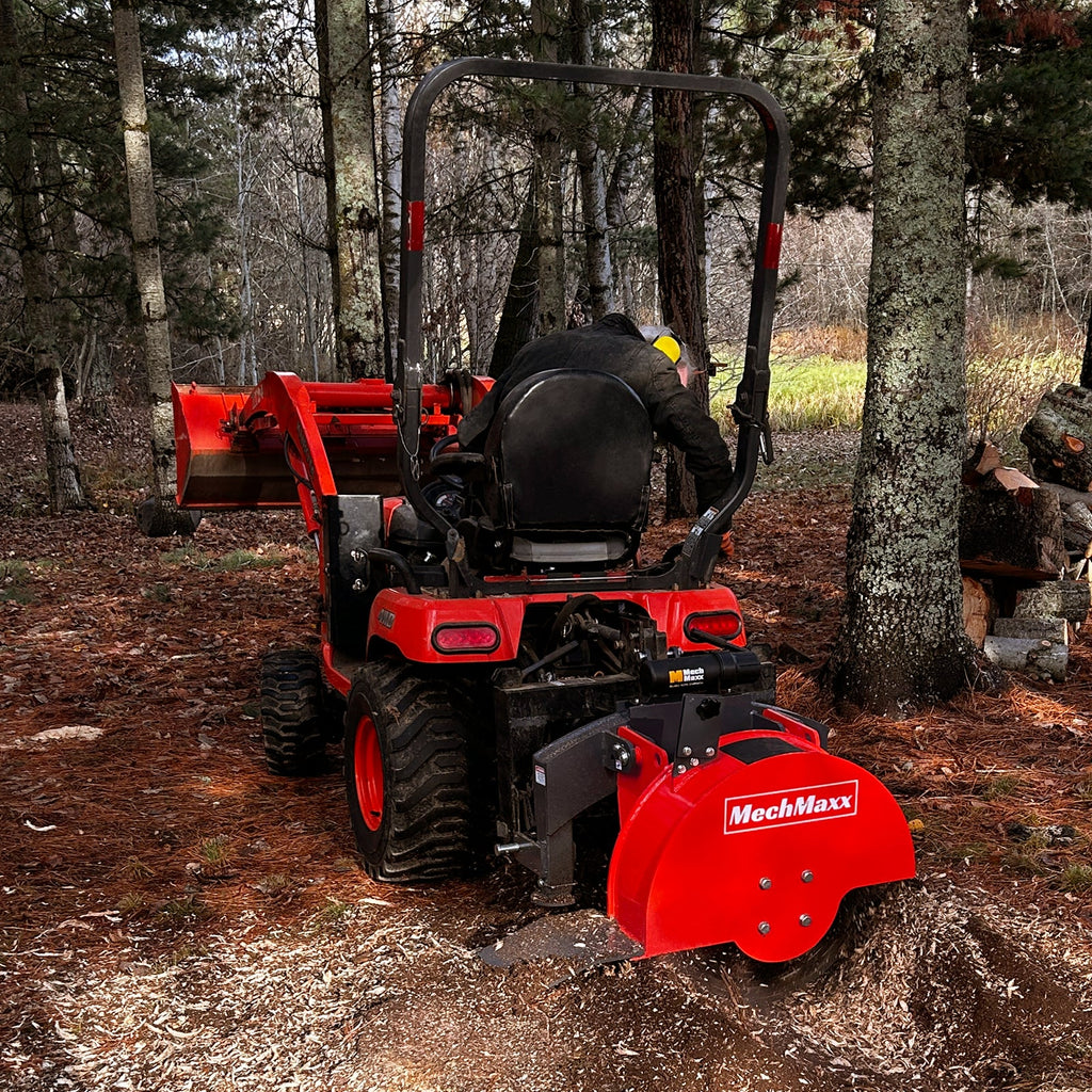 MechMaxx 3 Point PTO Stump Grinder and Wood Chipper Bundle