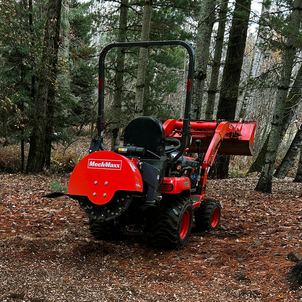 MechMaxx 3 Point PTO Stump Grinder and Wood Chipper Bundle