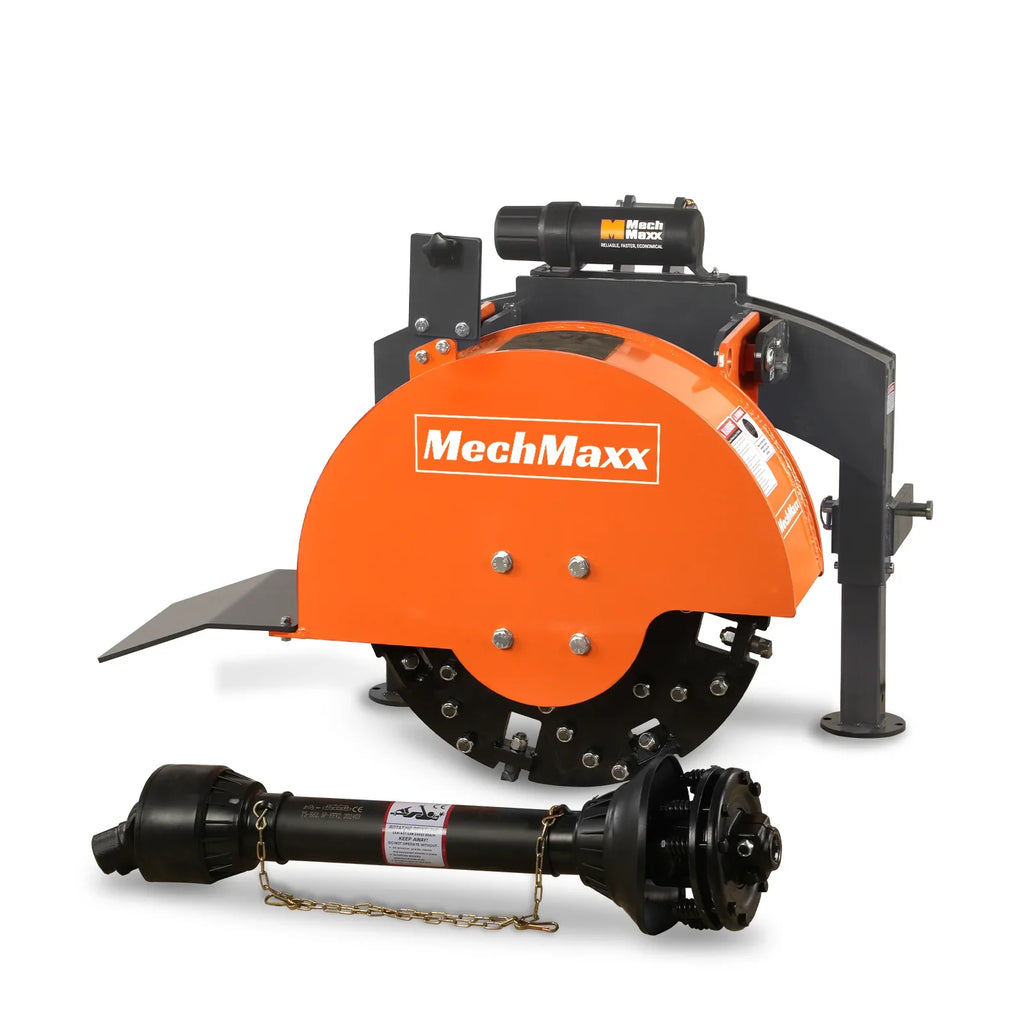 MechMaxx 3 Point PTO Stump Grinder and Wood Chipper Bundle