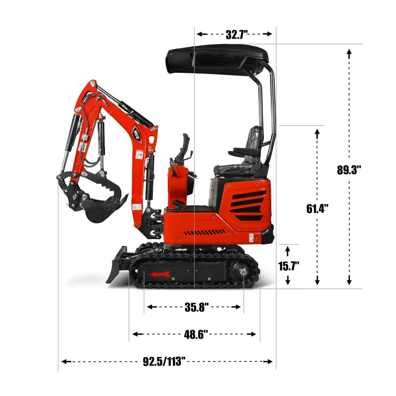 MechMaxx MEC10 Mini Excavator with HONDA GX390 Engine