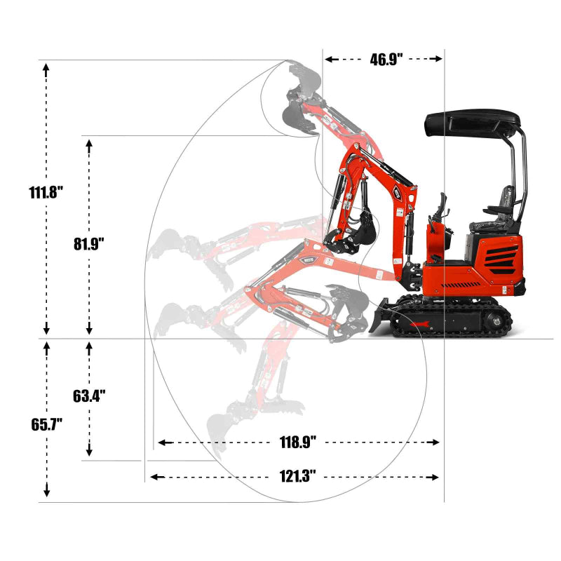 MechMaxx MEC10 Mini Excavator with HONDA GX390 Engine