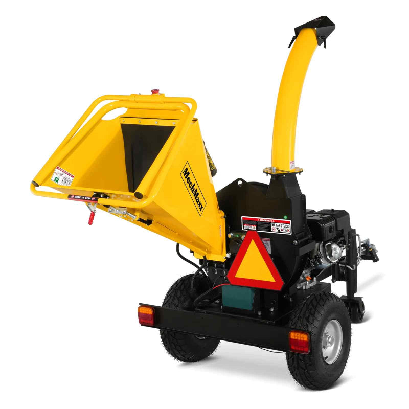 MechMaxx P4205 5-inch E-start Gasoline Engine Powered Disc Wood Chipper