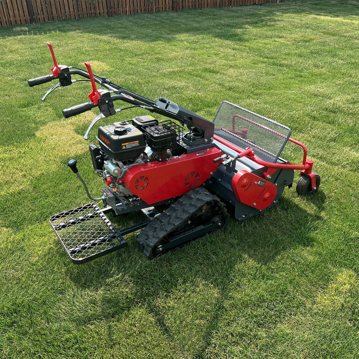 MechMaxx SFM27T - 27" 10HP 302cc Tracked Walk-Behind Flail Mower (Electric Start)