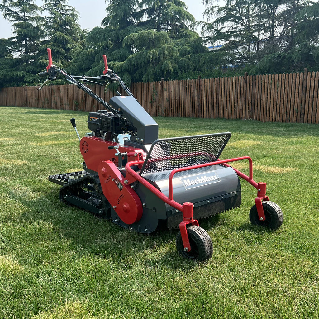 MechMaxx SFM27T - 27" 10HP 302cc Tracked Walk-Behind Flail Mower (Electric Start)