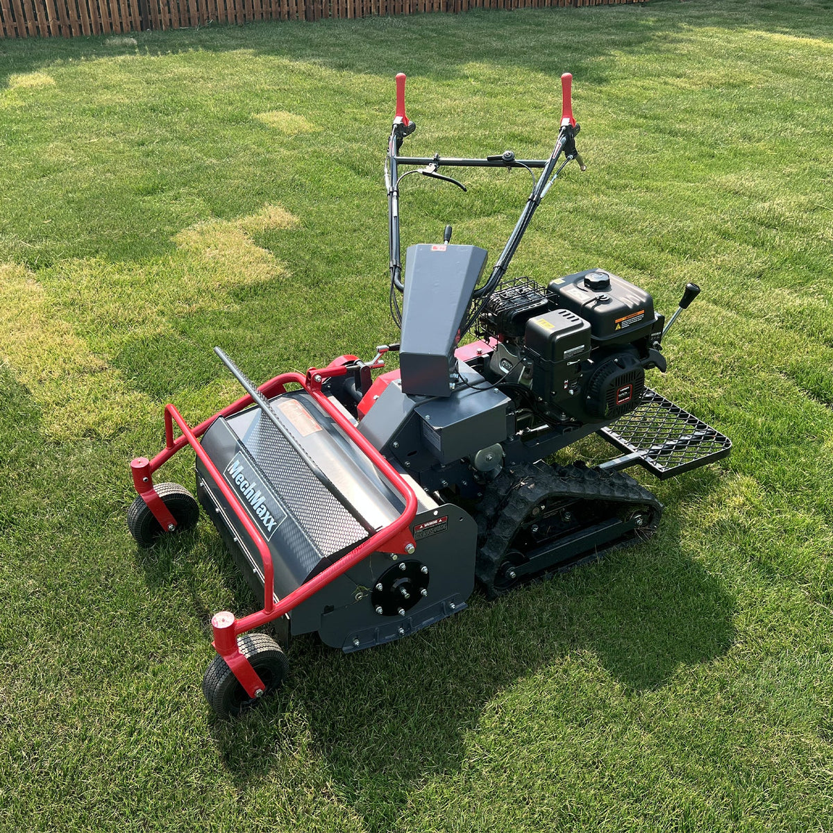 MechMaxx SFM27T - 27" 10HP 302cc Tracked Walk-Behind Flail Mower (Electric Start)