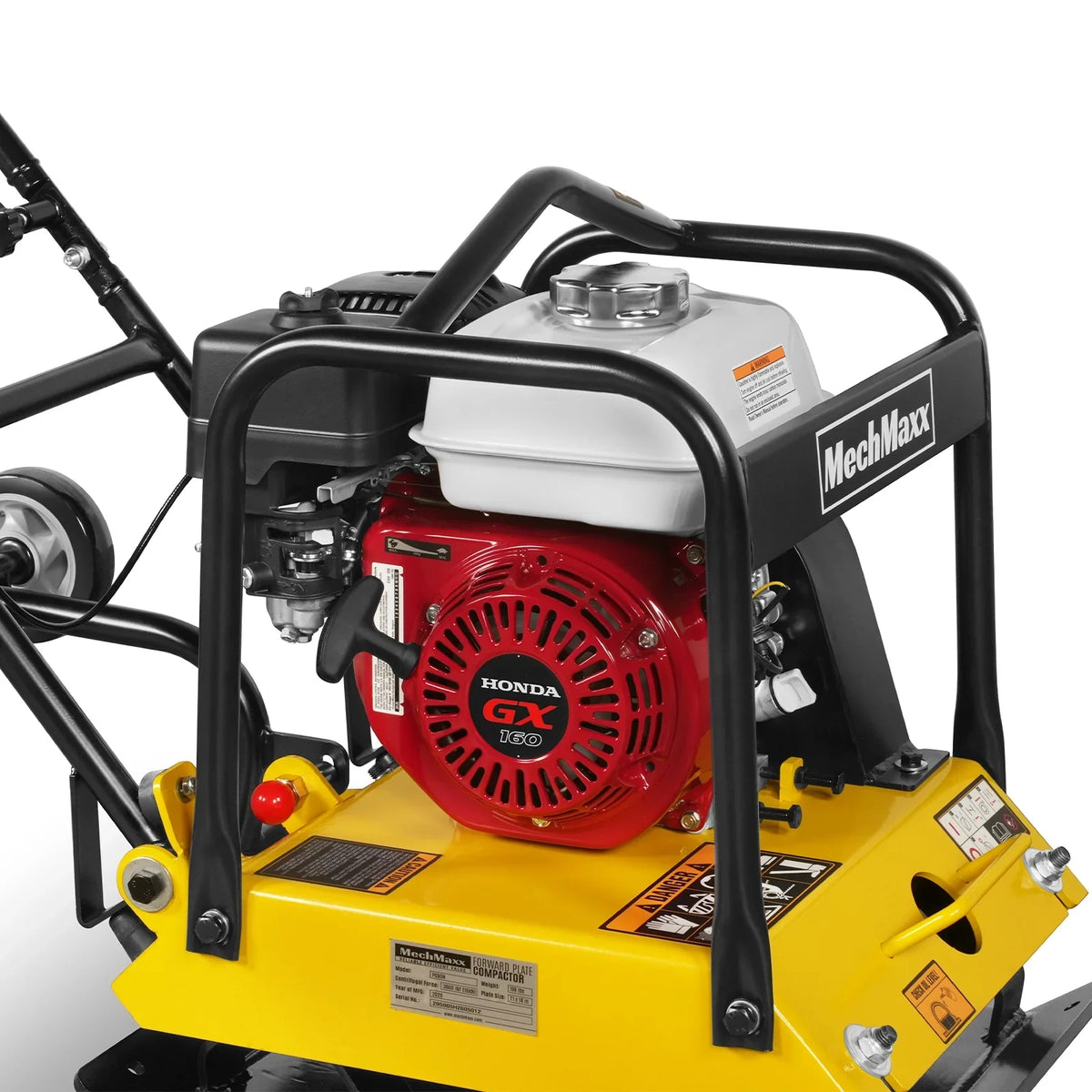 MechMaxx PC90H Honda GX160 Vibratory Plate Compactor with Wheel Kit