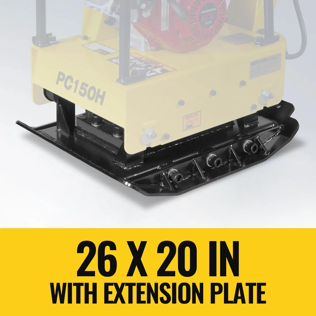 MechMaxx PC150H Honda GX160 Reversible Plate Compactor with Wheel Kit and Extension Plates