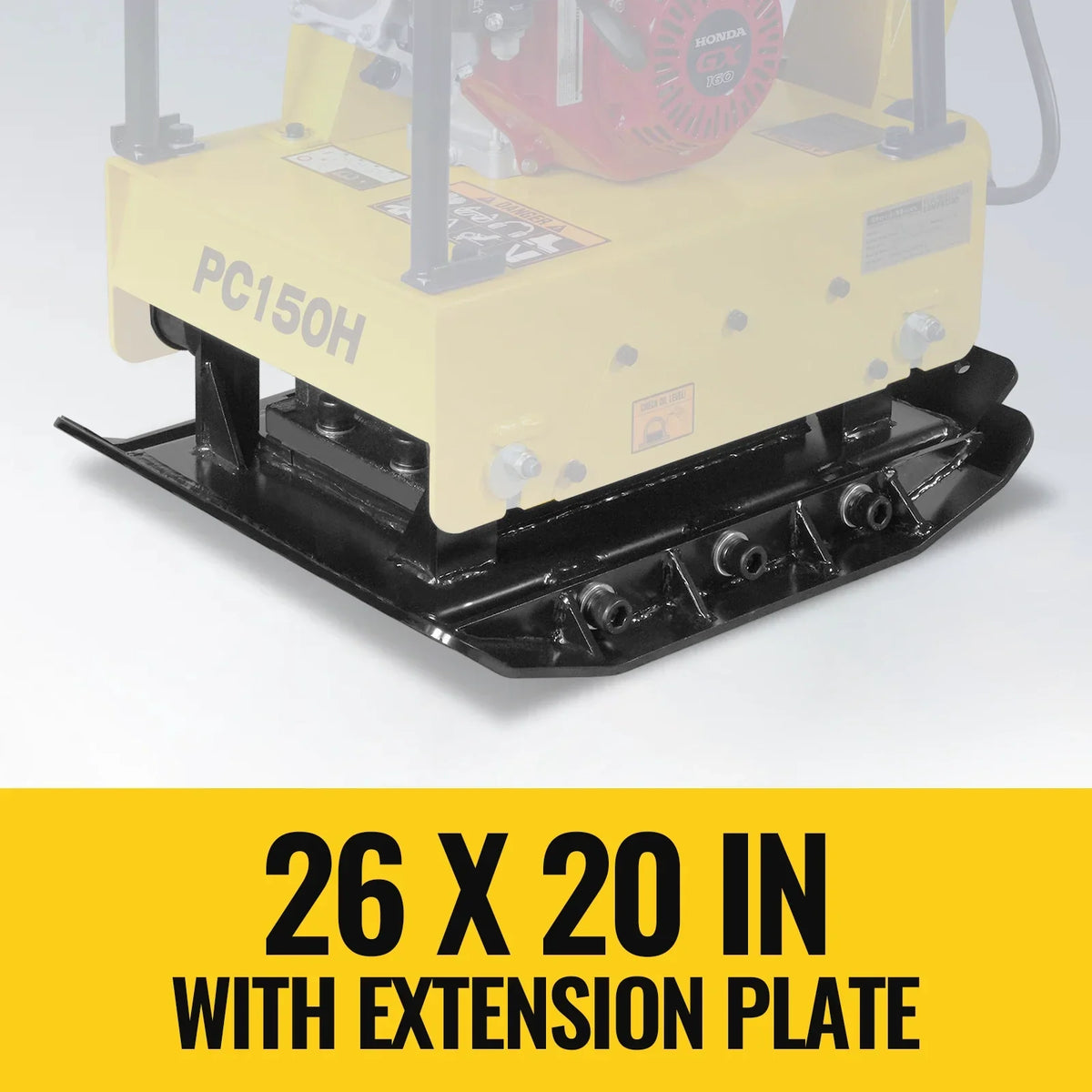 MechMaxx PC150H Honda GX160 Reversible Plate Compactor with Wheel Kit and Extension Plates