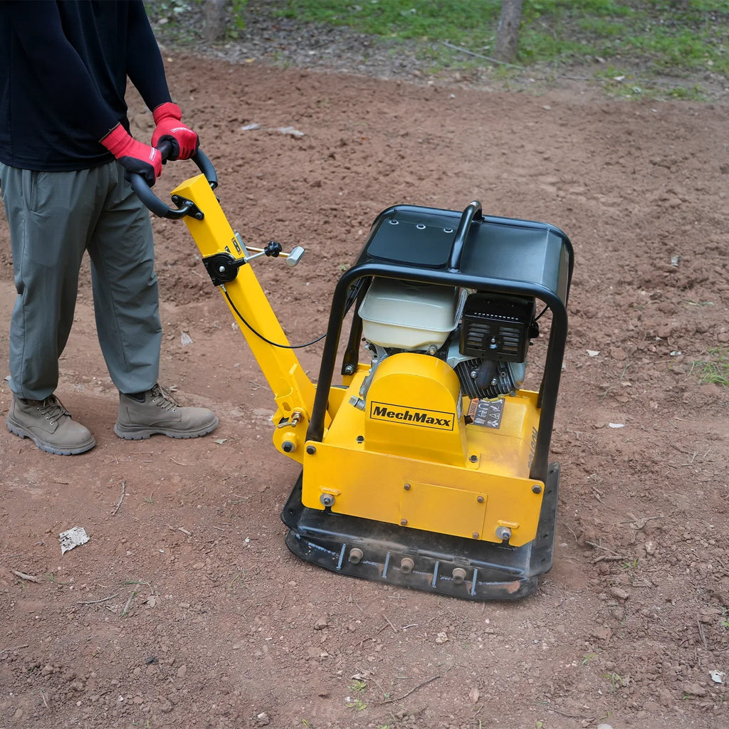 MechMaxx PC180H Honda GX270 Reversible Plate Compactor with Wheel Kit and Extension Plates