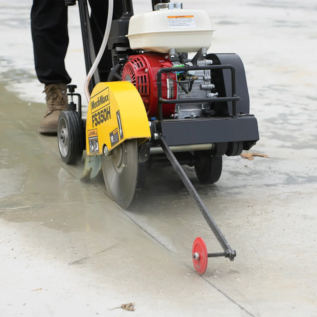 MechMaxx FS350H Honda GX160 Walk-Behind Concrete Floor Saw 14 Inch Blade 4 Inch Cutting Depth