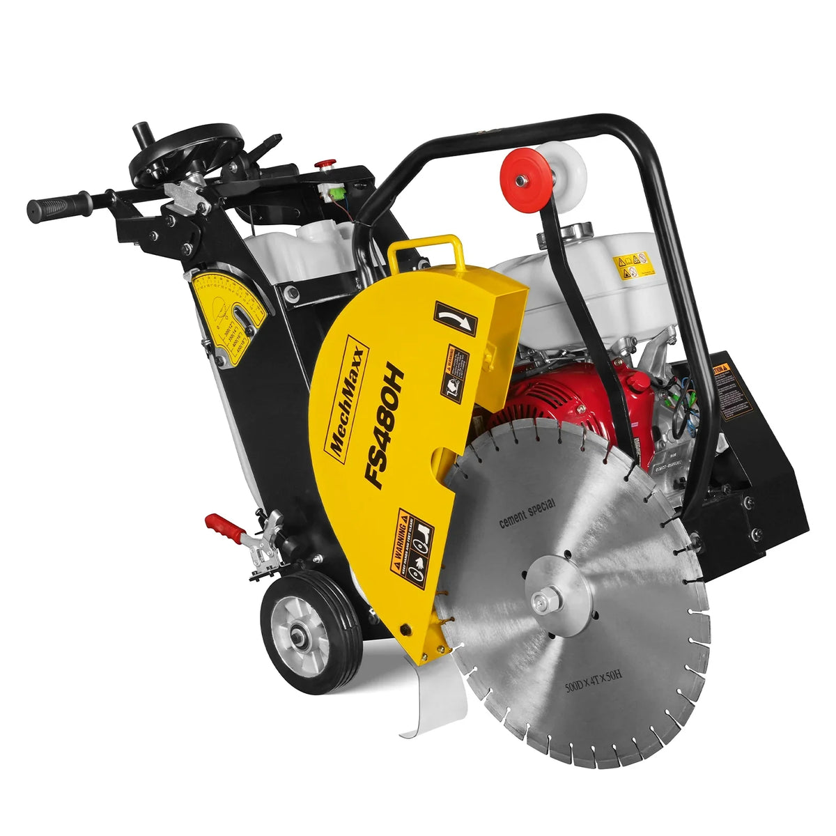 MechMaxx FS480H Honda GX390 Walk-Behind Concrete Floor Saw 20 Inch Blade 7 Inch Cutting Depth