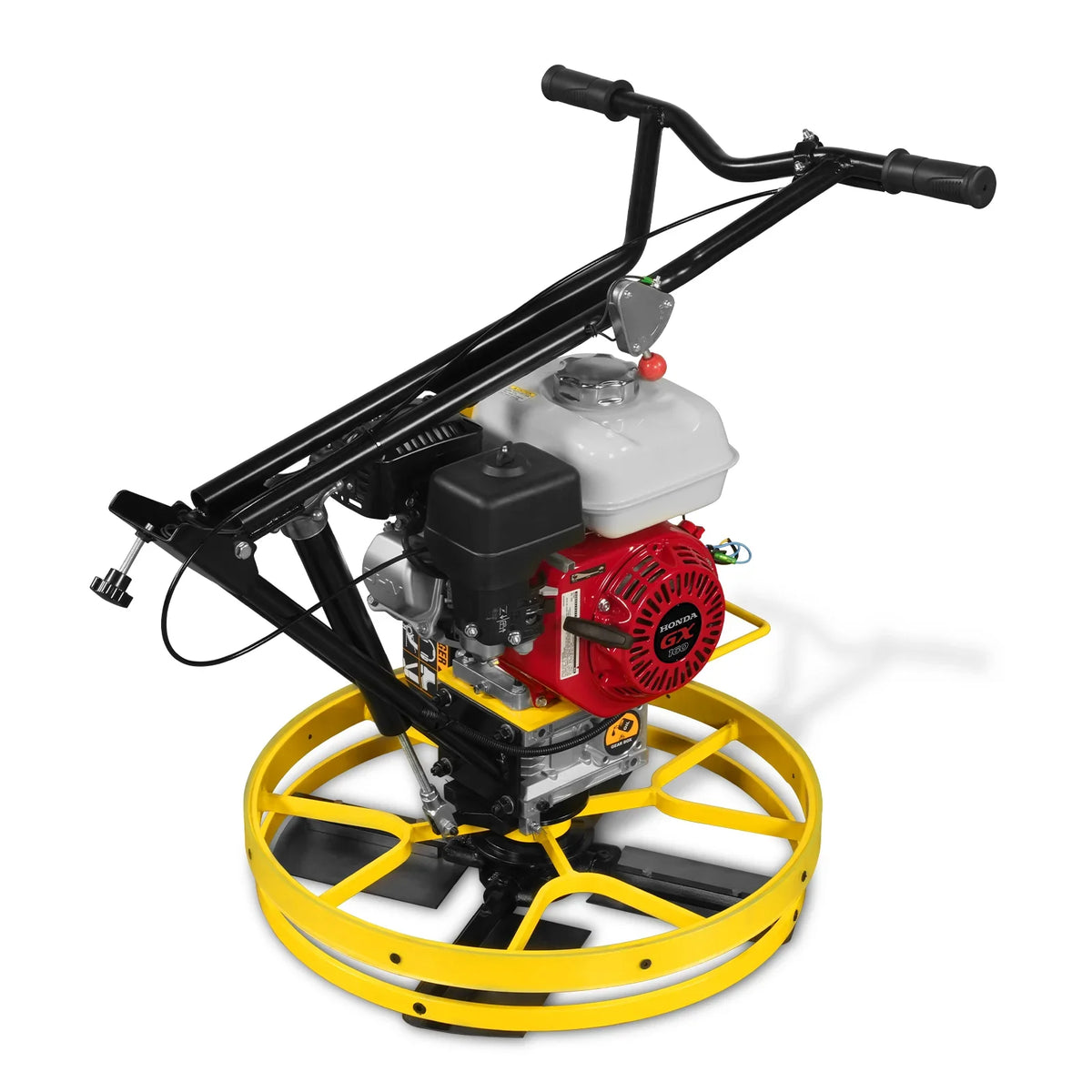 MechMaxx PT22H Honda GX160 23 Inch Walk-Behind Concrete Power Trowel with Blades and Float Pan