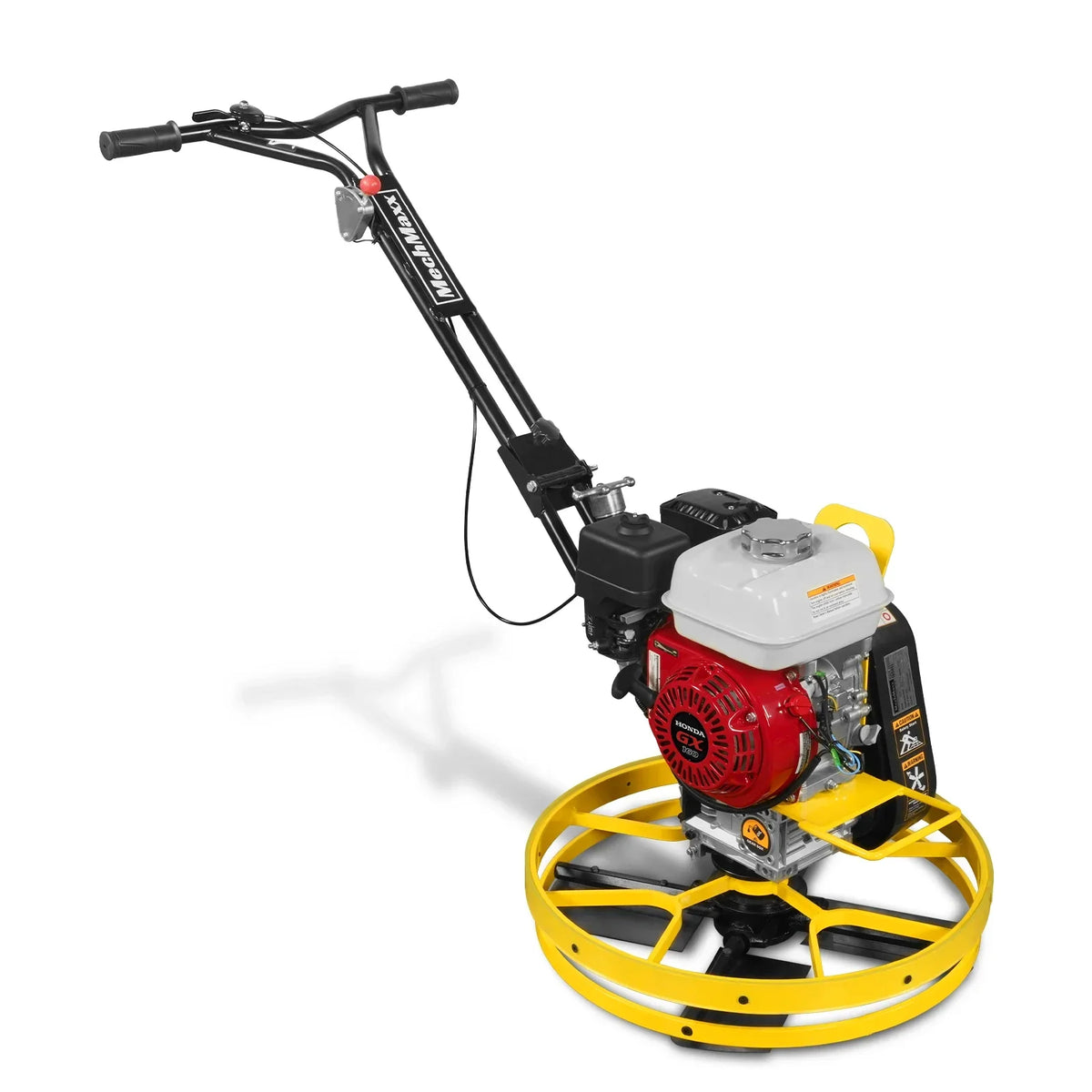 MechMaxx PT22H Honda GX160 23 Inch Walk-Behind Concrete Power Trowel with Blades and Float Pan