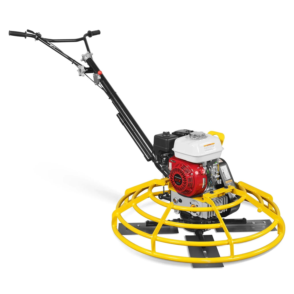 MechMaxx PT36H Honda GX160 36 Inch Walk-Behind Concrete Power Trowel with Blades and Float Pan