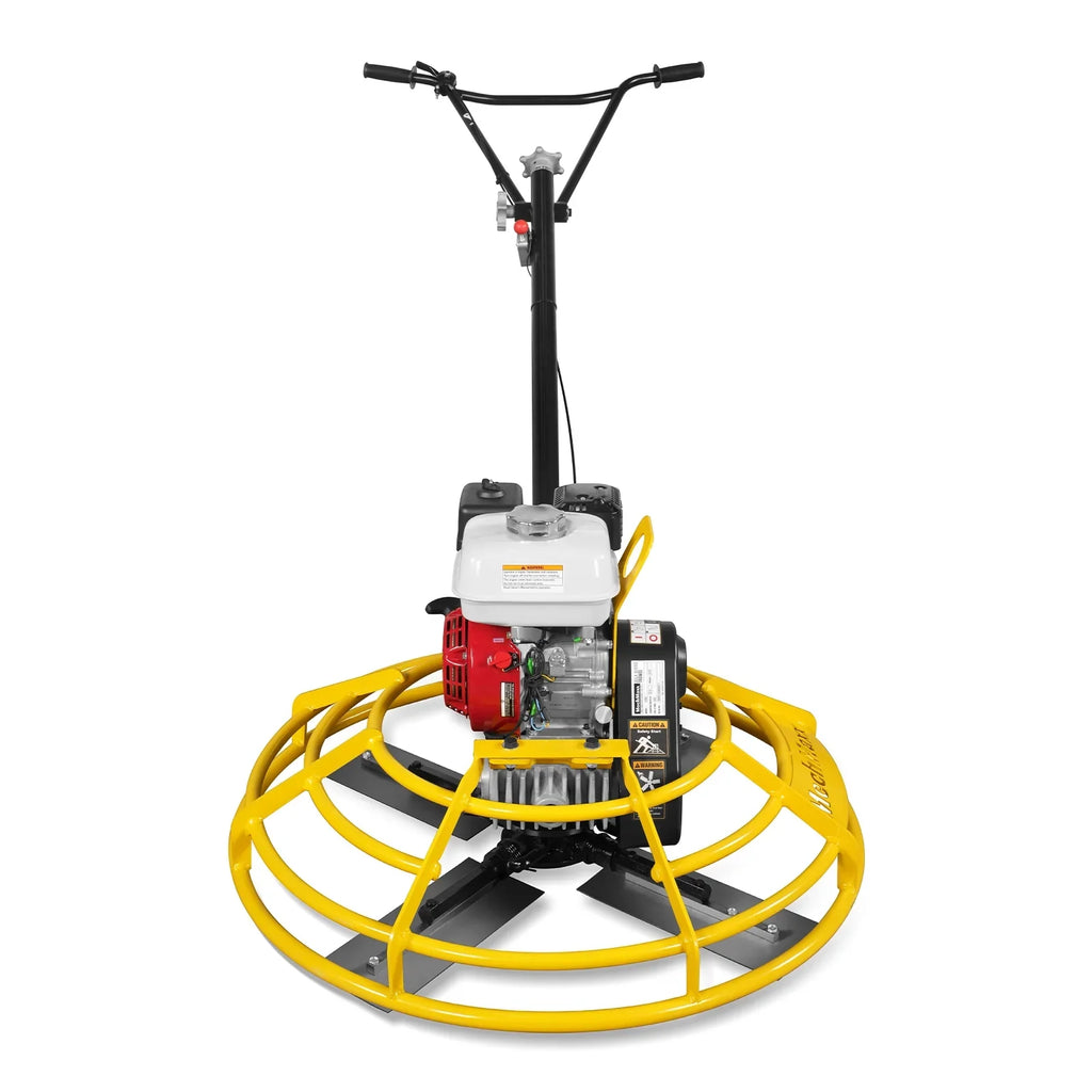 MechMaxx PT36H Honda GX160 36 Inch Walk-Behind Concrete Power Trowel with Blades and Float Pan