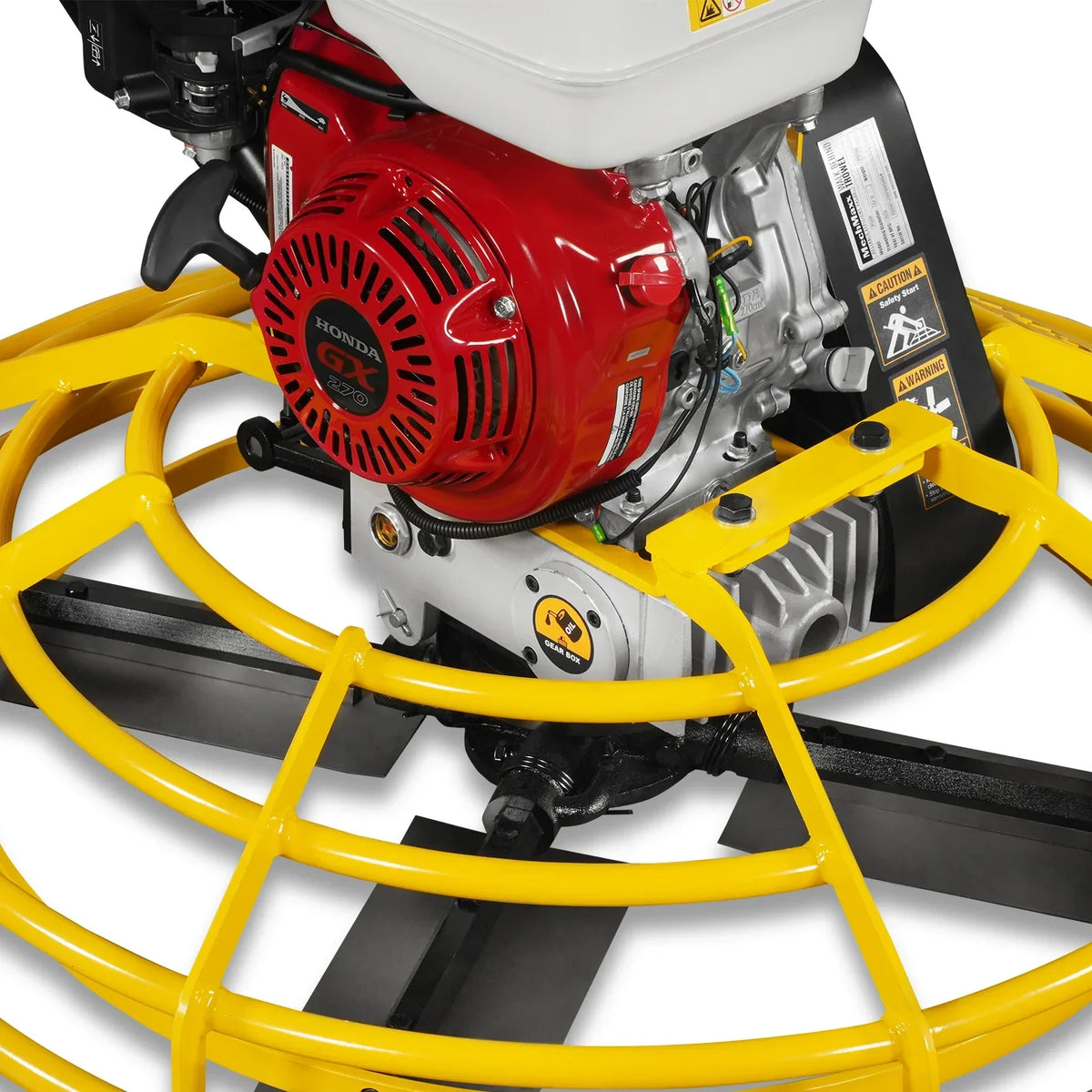 MechMaxx PT46H Honda GX270 44 Inch Walk-Behind Concrete Power Trowel with Blades and Float Pan