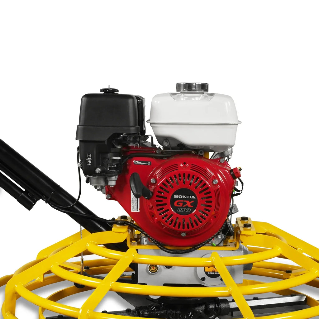 MechMaxx PT46H Honda GX270 44 Inch Walk-Behind Concrete Power Trowel with Blades and Float Pan