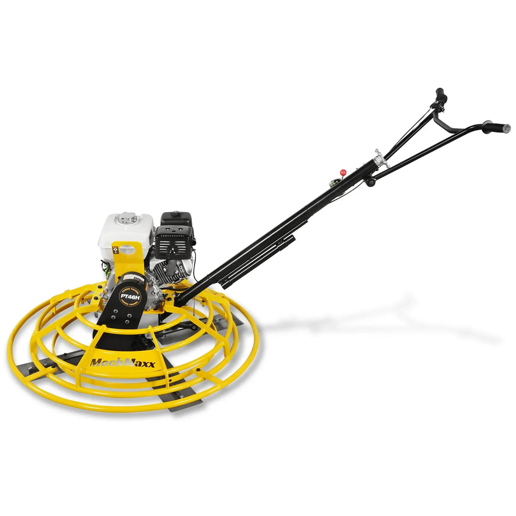 MechMaxx PT46H Honda GX270 44 Inch Walk-Behind Concrete Power Trowel with Blades and Float Pan