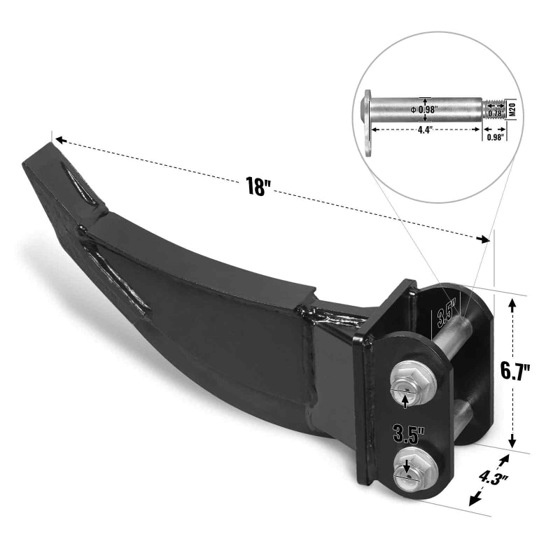 MechMaxx 4-Piece Mini Excavator Attachment Set for Mini Excavator