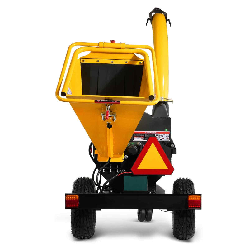 MechMaxx P4205 5-inch E-start Gasoline Engine Powered Disc Wood Chipper