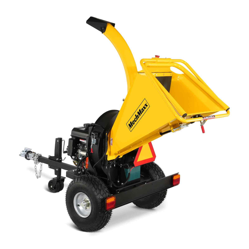 MechMaxx P4205 5-inch E-start Gasoline Engine Powered Disc Wood Chipper
