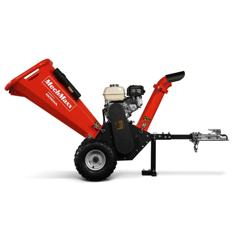 MechMaxx GS650 7hp Gas-Powered, Honda GX200 Wood Chipper with Towbar
